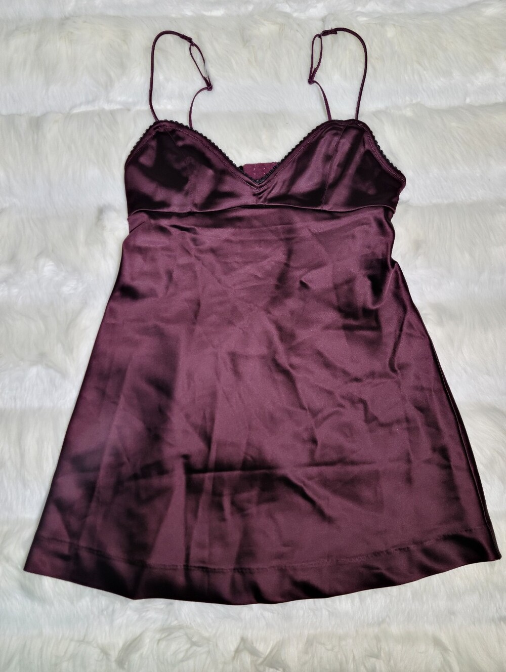 SKIMS Satin Mini Dress Currant Women XS NEW
